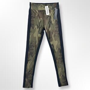 Monse S Small Camo Camoflauge Print Yoga Pilates Workout Green Black NEW